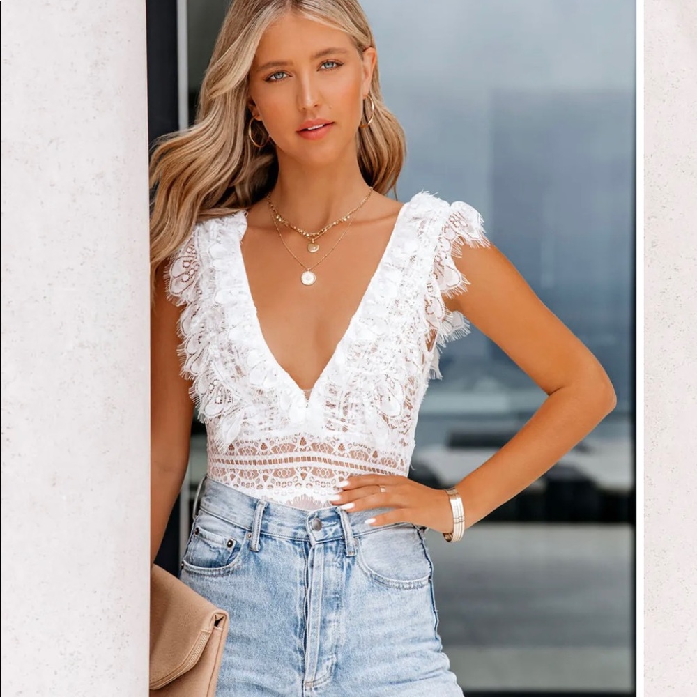 white Vici Dolls Collection bodysuit
